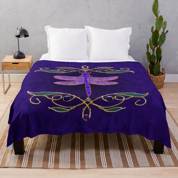 Item preview, Blue Dragonfly with Jeweled Leaves designed and sold by Molin223.