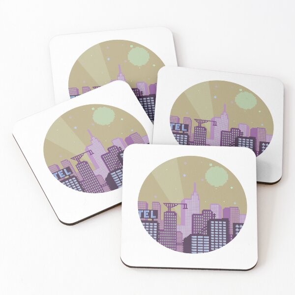 Item preview, Pixel City Purple and Yellow designed and sold by SoulButler.