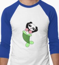 Meerjungfrau Panda Baseballshirt für Männer