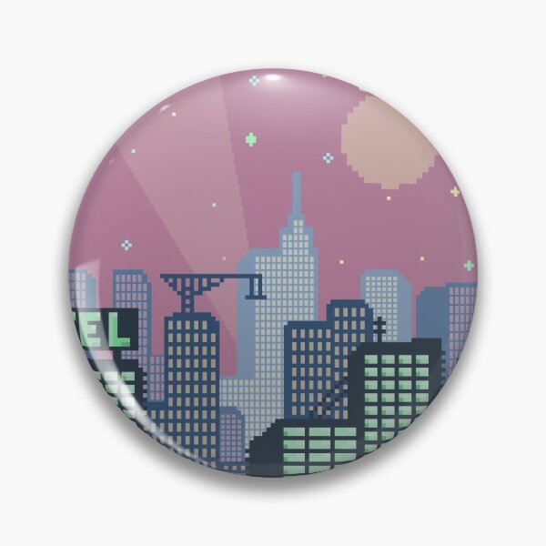 Item preview, Pixel City Pink and Blue designed and sold by SoulButler.