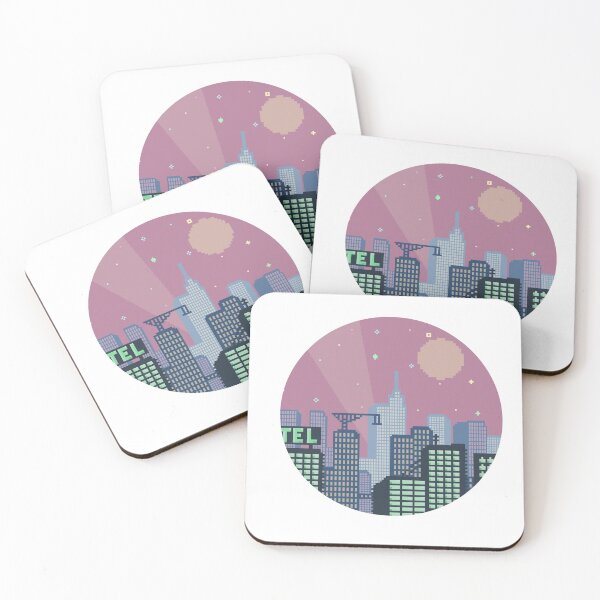 Item preview, Pixel City Pink and Blue designed and sold by SoulButler.