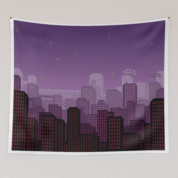 Item preview, Pixel City Purple designed and sold by SoulButler.