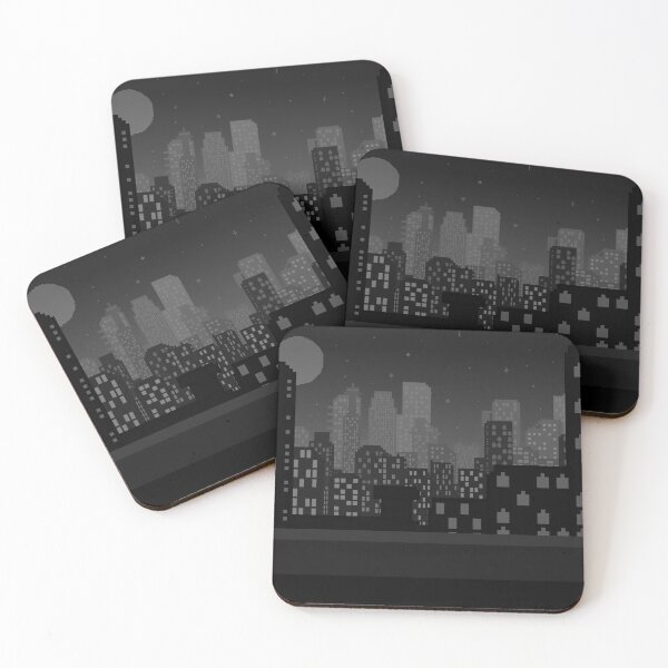 Item preview, noir pixel city  designed and sold by SoulButler.