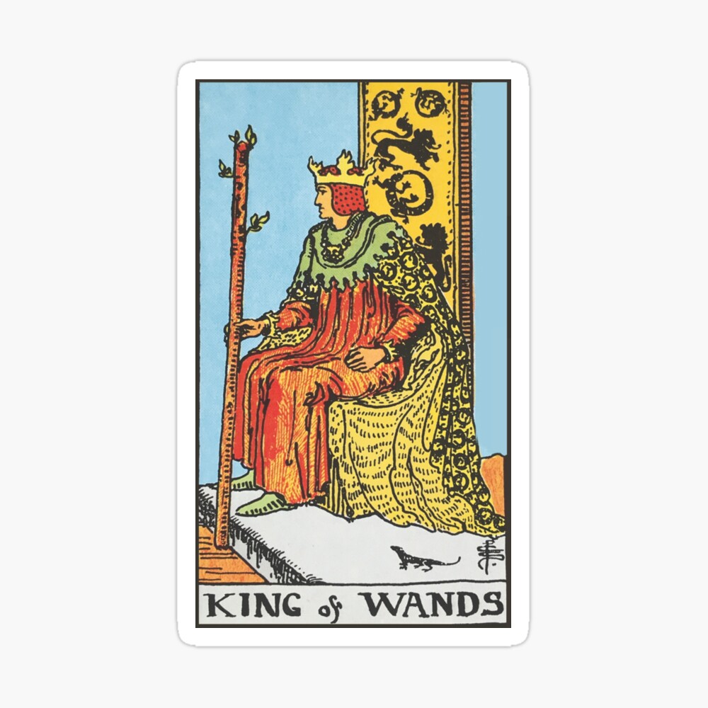 svamp log sundhed King of Wands - Rider Waite Smith tarot" Art Print for Sale by natekelly |  Redbubble