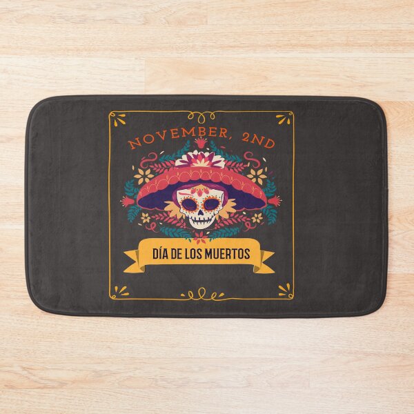 Item preview, Dia De Los Muertos Cempasuchil Flowers Day of The Dead Skull Girl with Hat  designed and sold by LMcDs.