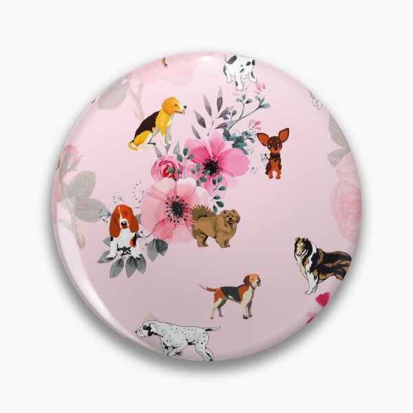 Artikelvorschau, Welpen, Hunde, Muster, Blumen, Kunst für Hundeliebhaber entworfen und verkauft von MariaMarinova.