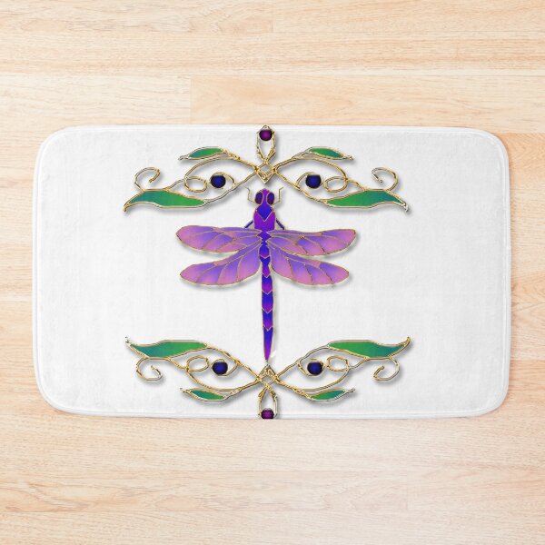 Item preview, Blue and Purple jeweled Dragonfly with a white background designed and sold by Molin223.