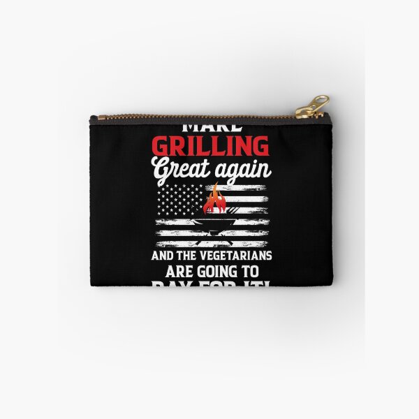 Item preview, Make Grilling Distressed USA Flag Trump BBQ Pit Master designed and sold by LAXIR.