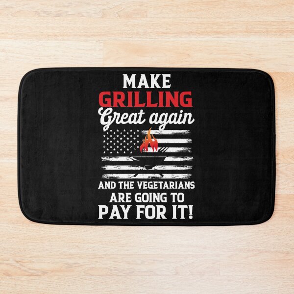 Item preview, Make Grilling Distressed USA Flag Trump BBQ Pit Master designed and sold by LAXIR.