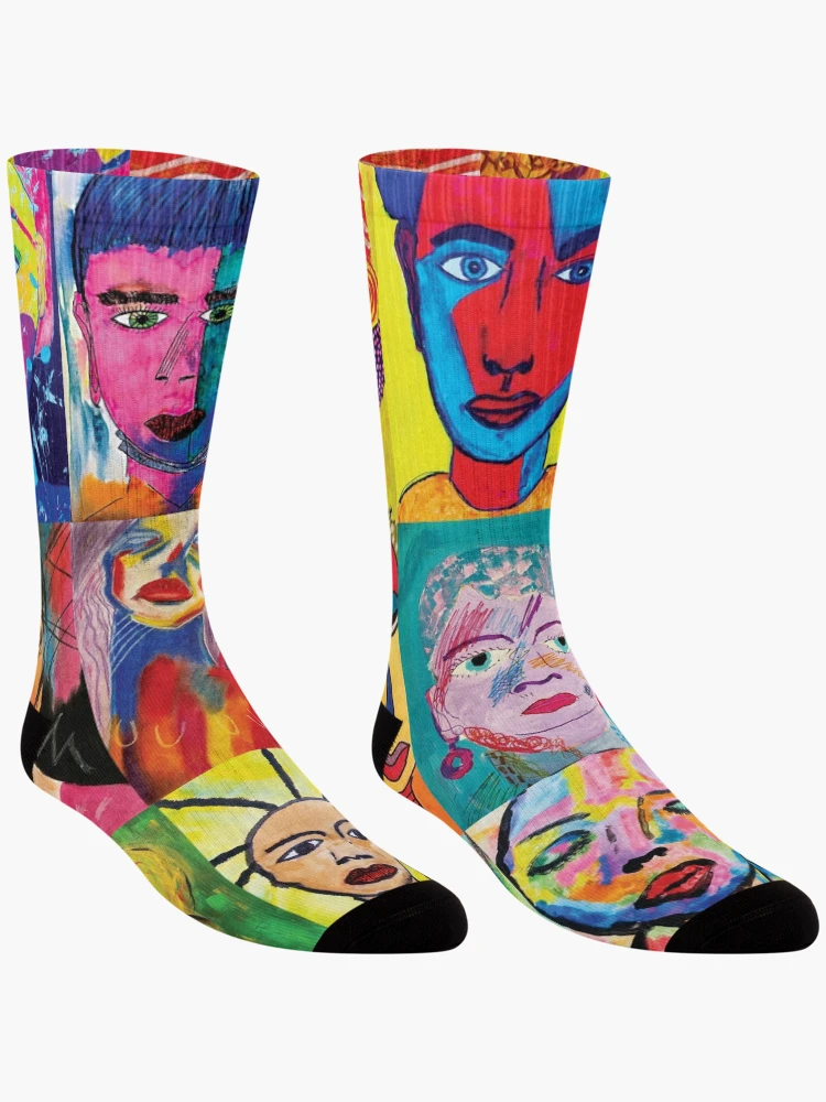 Thumbnail 3 of 5, Socks, Let's Face It designed and sold by RandaRubyRed.