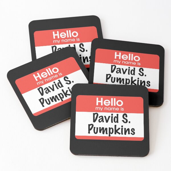 Item preview, Hello my name is David S. Pumpkins - nametag designed and sold by Primotees.