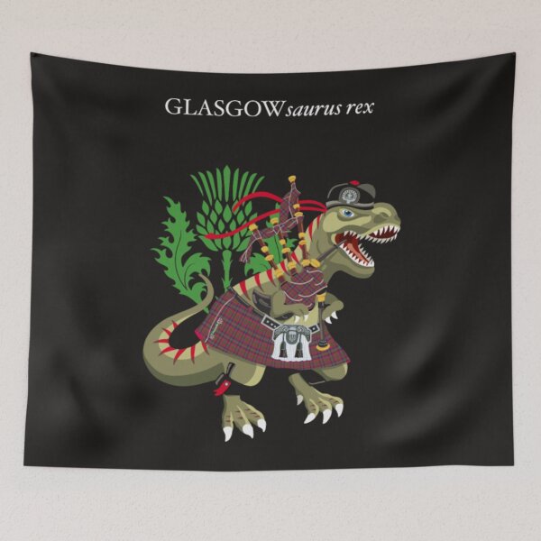Item preview, Glasgow saurus rex loves tartan designed and sold by Themngocbao.