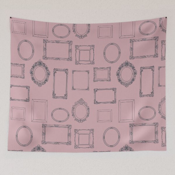 Item preview, Gallery Wall in Pepper - Intricate picture frame faux wallpaper pattern designed and sold by wildhunt.