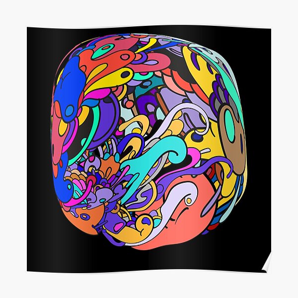 "ZHC Copic Marker Space vibrant trippy doodles art" Poster for Sale by