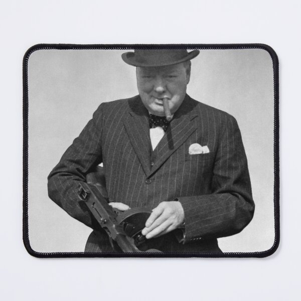 Item preview, Winston Churchill Inspecting a Tommy Gun - WW2 - 1940 designed and sold by warishellstore.
