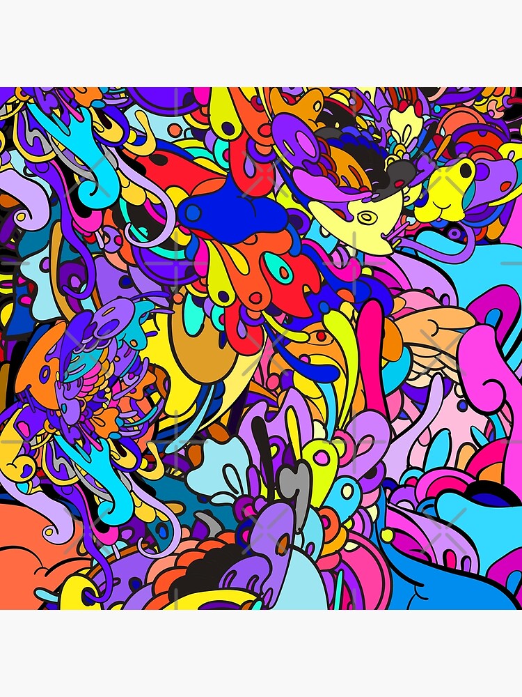 "ZHC Copic Marker Space vibrant trippy doodles art" Art Print for Sale