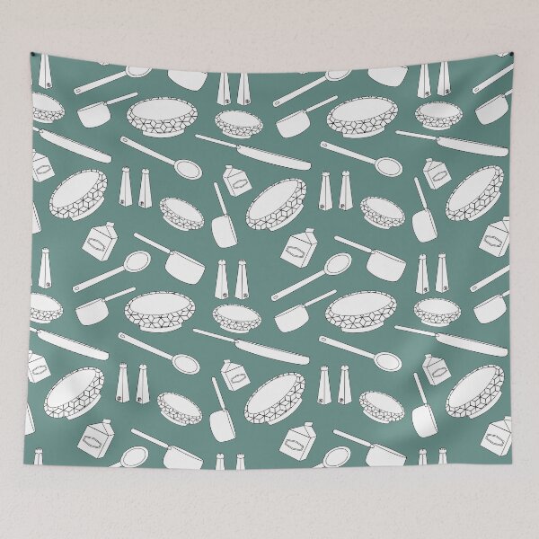 Item preview, In the Kitchen Jade Seamless Pattern designed and sold by anzelas.
