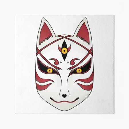 Kitsune Mask and Kunai Art Board Print for Sale by kenzikreations