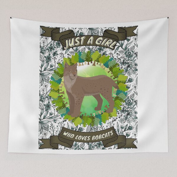 Item preview, Just a girl who loves bobcats - Colorful compositions, art and animals, funny drawings designed and sold by AdvanceDesign.