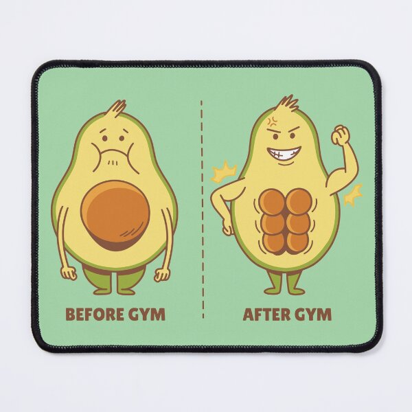 Item preview, Avocado Abs Gym Fitness designed and sold by Cute and Funny Animal Art Designs.