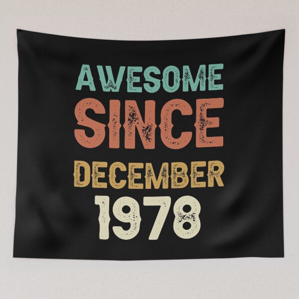 Item preview, awesome since december 1978 Birthday Born In 43th Birthday Gift Vintage designed and sold by aloha project.