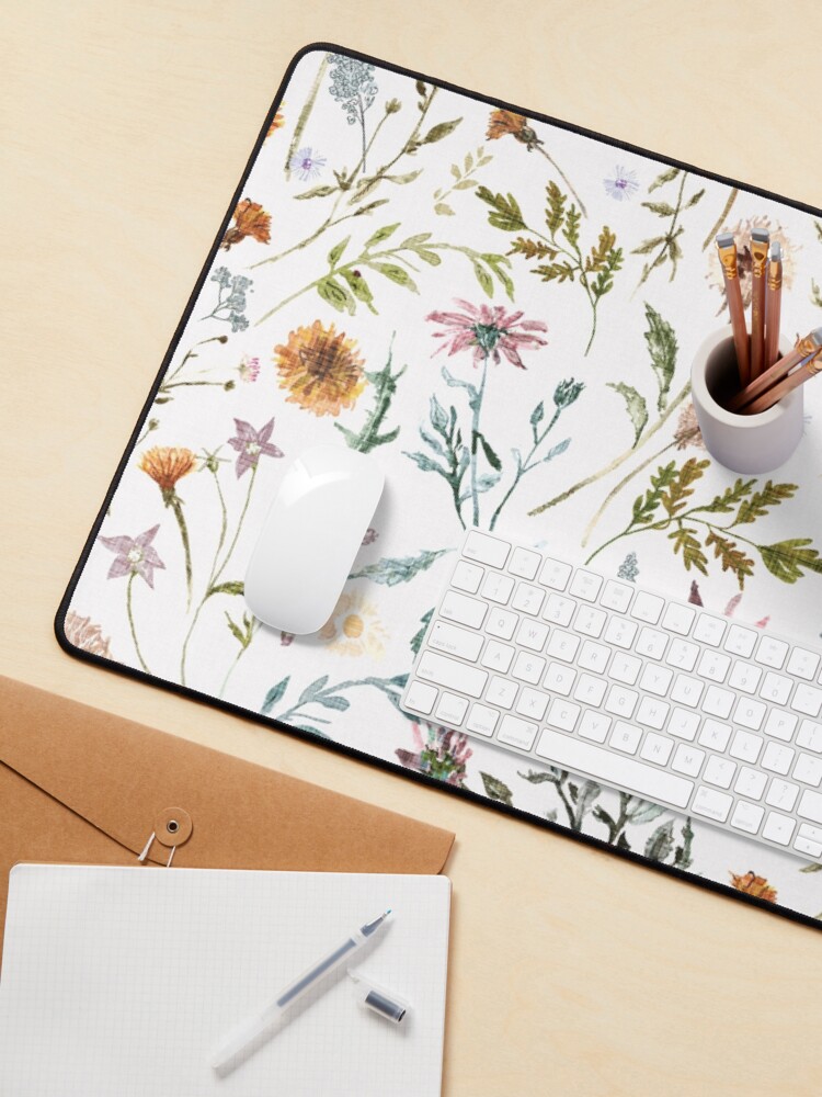 Alternate view of Copy of Wylde Fleur (white) Mouse Pad
