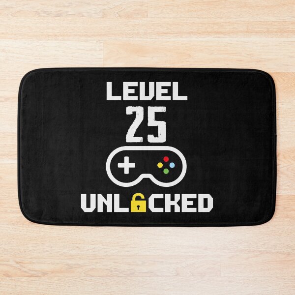 Item preview, Gamer 25th Birthday Quotes Level 25 Unlocked designed and sold by thecooltable.