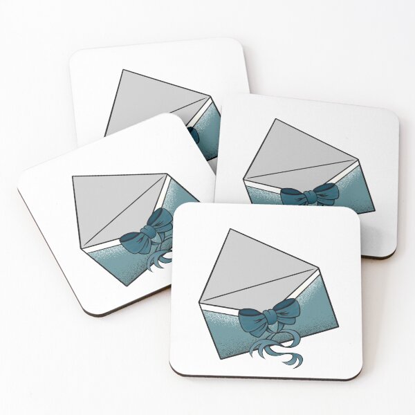 Item preview, Blue teal bow envelope - traditional  tattoo designed and sold by morganbethdraws.