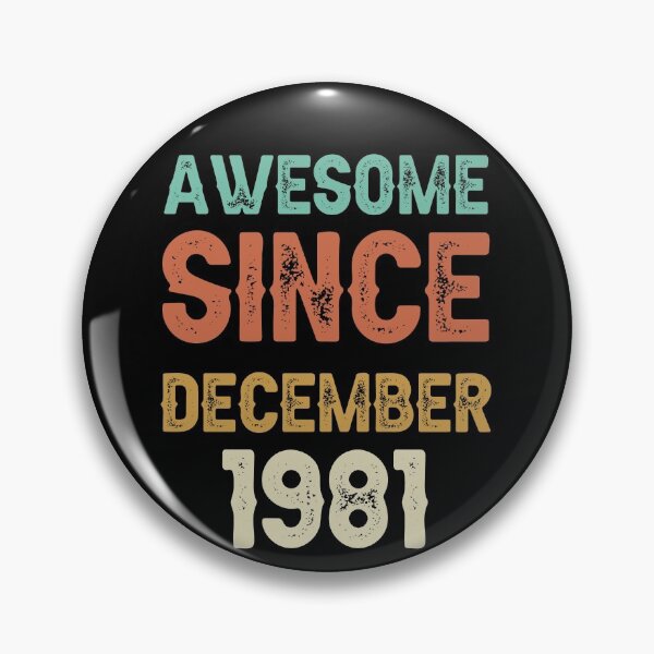 Item preview, awesome since december 1981 Birthday Born In 40th Birthday Gift Vintage designed and sold by aloha project.