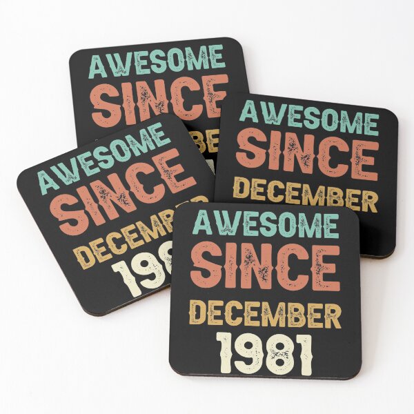 Item preview, awesome since december 1981 Birthday Born In 40th Birthday Gift Vintage designed and sold by aloha project.