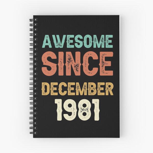 Item preview, awesome since december 1981 Birthday Born In 40th Birthday Gift Vintage designed and sold by aloha project.
