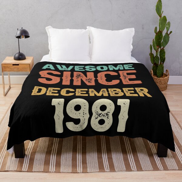 Item preview, awesome since december 1981 Birthday Born In 40th Birthday Gift Vintage designed and sold by aloha project.
