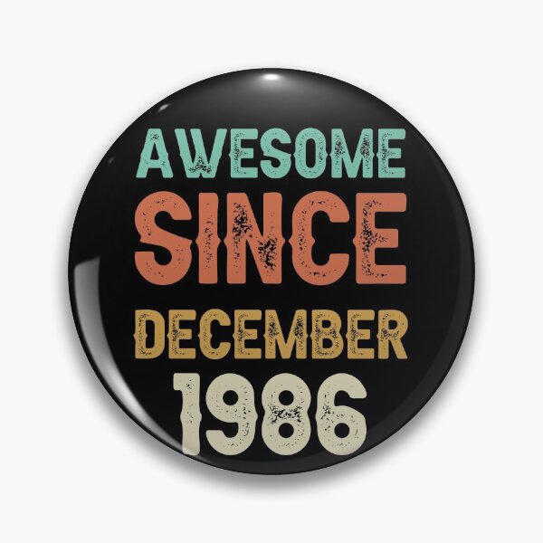 Item preview, awesome since december 1986 Birthday Born In 35th Birthday Gift Vintage designed and sold by aloha project.