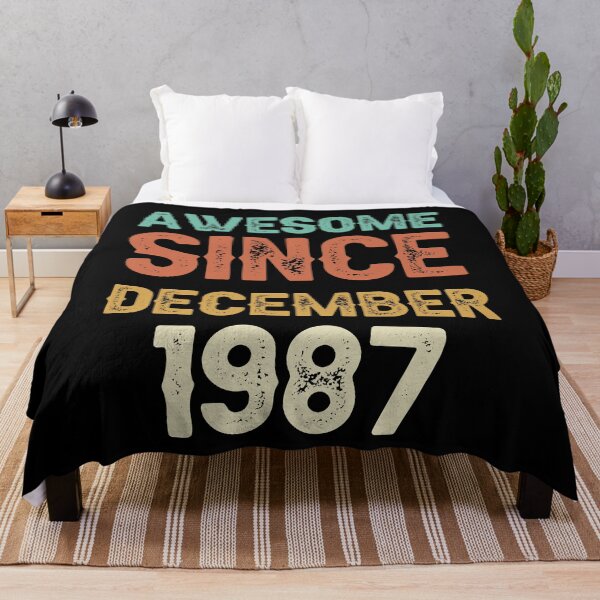 Item preview, awesome since december 1987 Birthday Born In 34th Birthday Gift Vintage designed and sold by aloha project.