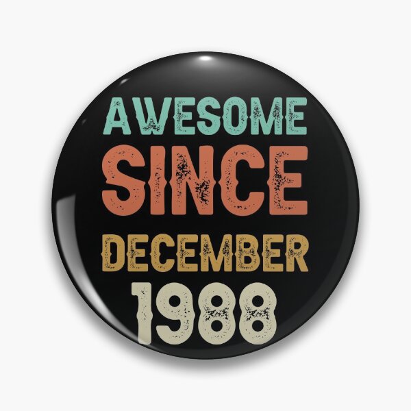 Item preview, awesome since december 1988 Birthday Born In 33th Birthday Gift Vintage designed and sold by aloha project.