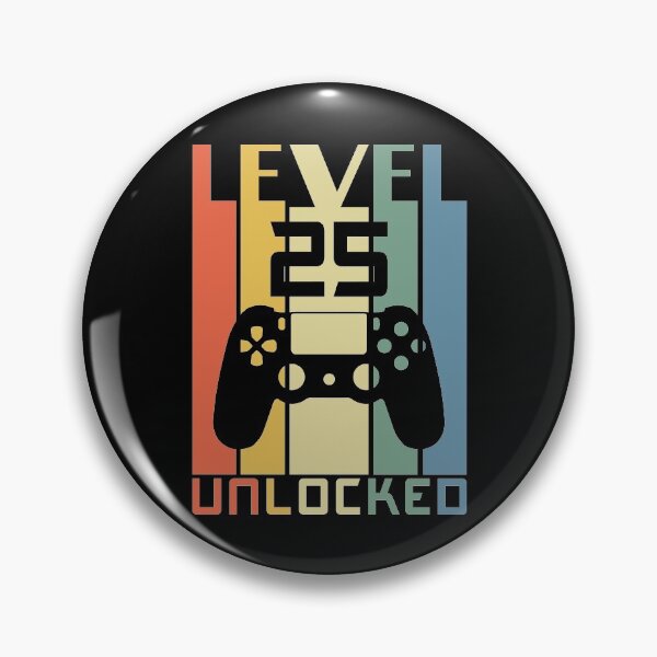 Item preview, 25th Birthday Quotes For Gamers Level 25 Unlocked Retro designed and sold by thecooltable.