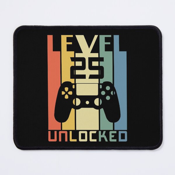 Item preview, 25th Birthday Quotes For Gamers Level 25 Unlocked Retro designed and sold by thecooltable.