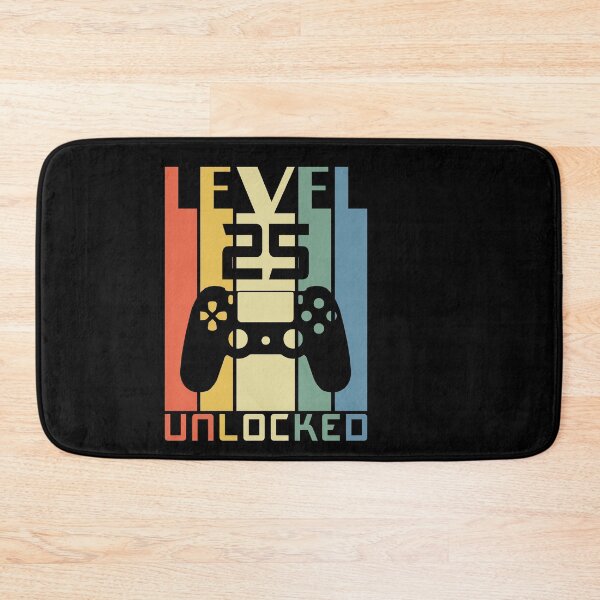 Item preview, 25th Birthday Quotes For Gamers Level 25 Unlocked Retro designed and sold by thecooltable.