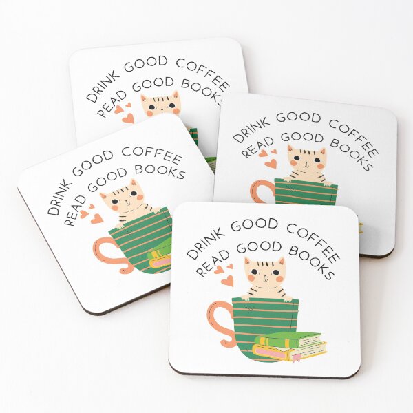 Item preview, Drink Good Coffee Read Good Books designed and sold by aboniteblanc.