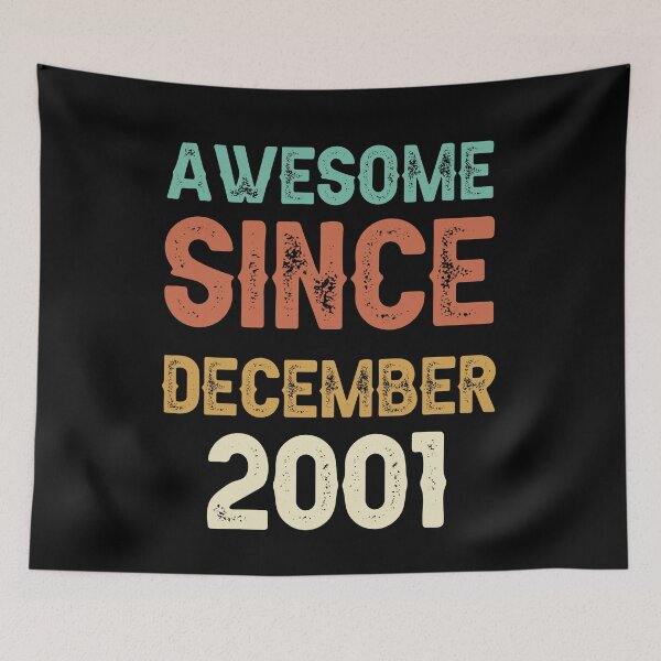 Item preview, awesome since december 2001 Birthday Born In 20th Birthday Gift Vintage designed and sold by aloha project.