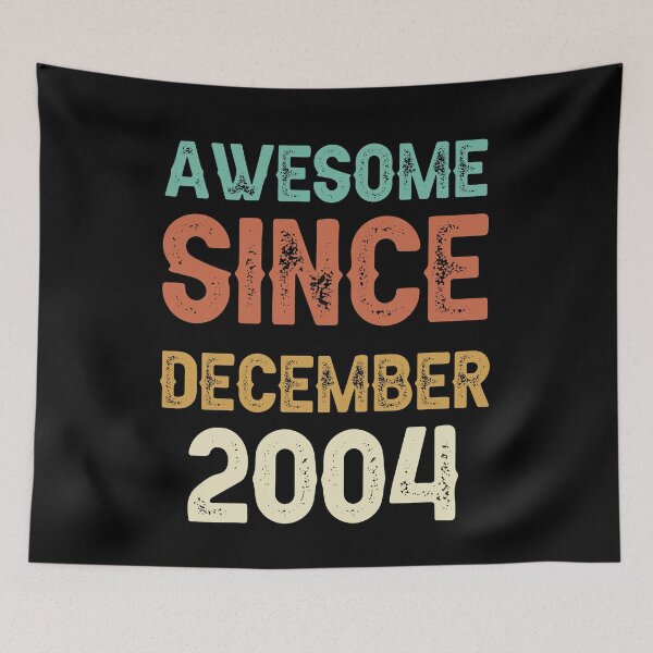 Item preview, awesome since december 2004 Birthday Born In 17th Birthday Gift Vintage designed and sold by aloha project.