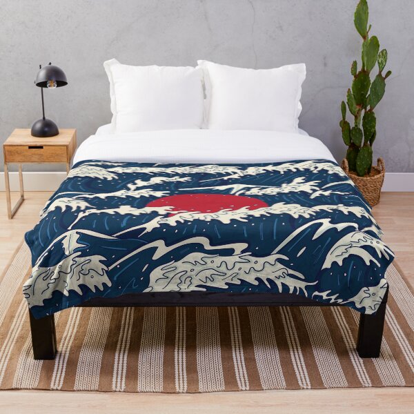Item preview, Japanese Ukiyo e Wave Ocean Red Sun designed and sold by Alarasboy.