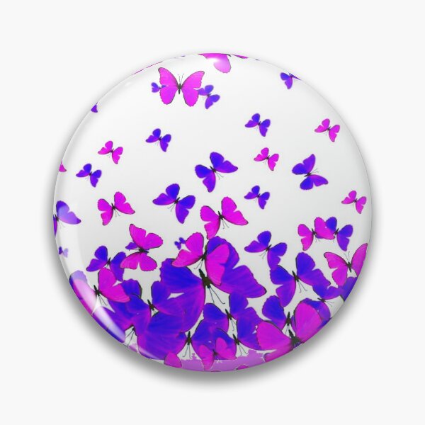 Item preview, ASSORTED BLUE-PURPLE FLYING BUTTERFLIES ABSTYRACT WHITE ART  designed and sold by sharlesart.
