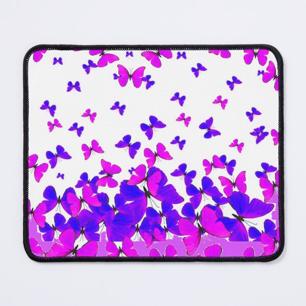 Item preview, ASSORTED BLUE-PURPLE FLYING BUTTERFLIES ABSTYRACT WHITE ART  designed and sold by sharlesart.