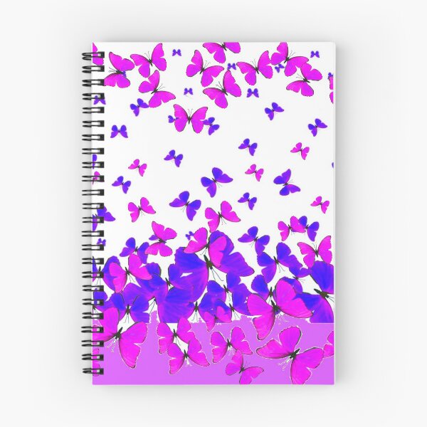 Item preview, ASSORTED BLUE-PURPLE FLYING BUTTERFLIES ABSTYRACT WHITE ART  designed and sold by sharlesart.