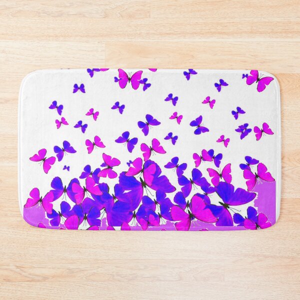 Item preview, ASSORTED BLUE-PURPLE FLYING BUTTERFLIES ABSTYRACT WHITE ART  designed and sold by sharlesart.