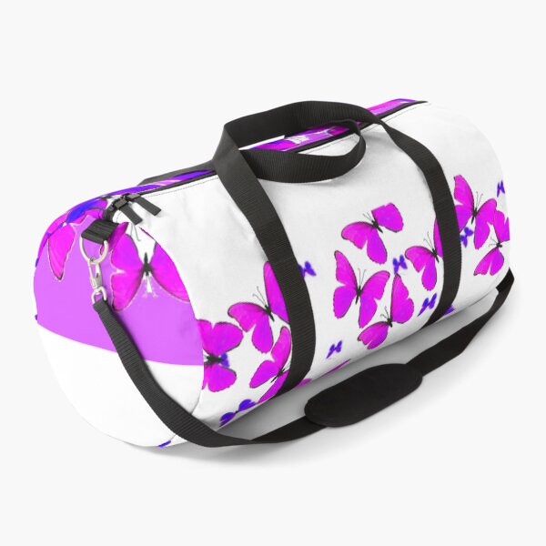 Item preview, ASSORTED BLUE-PURPLE FLYING BUTTERFLIES ABSTYRACT WHITE ART designed and sold by sharlesart.