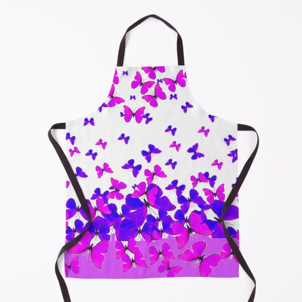 Item preview, ASSORTED BLUE-PURPLE FLYING BUTTERFLIES ABSTYRACT WHITE ART  designed and sold by sharlesart.