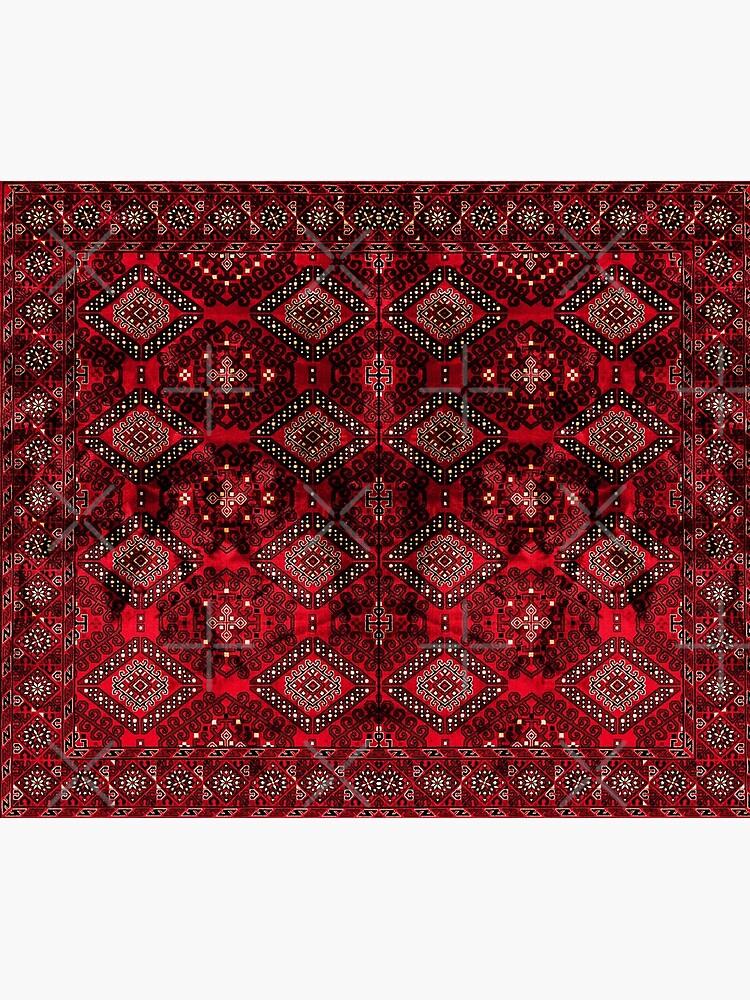 Oriental Traditional Vintage Royal Red Moroccan Style Design by Arteresting