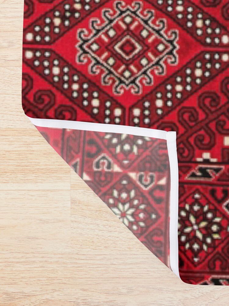 Alternate view of Oriental Traditional Vintage Royal Red Moroccan Style Design Shower Curtain
